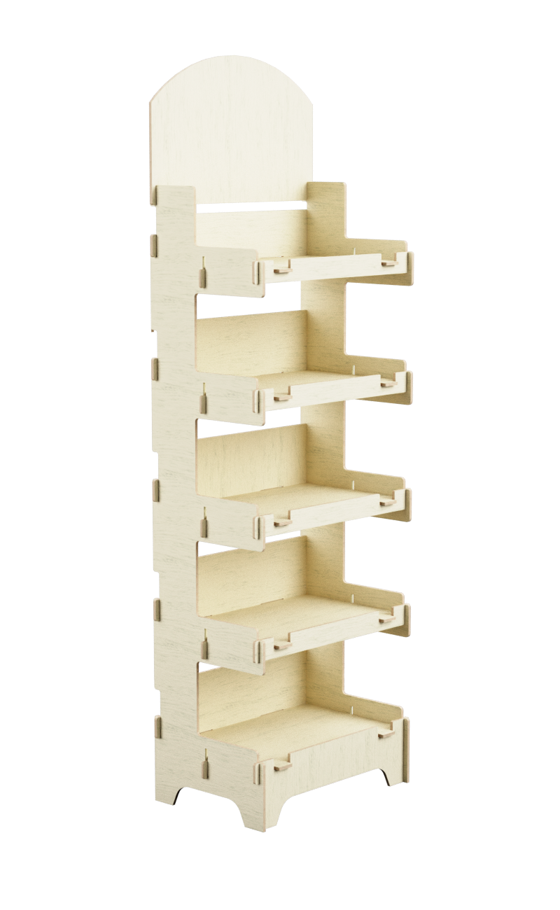 e170 - 5r - Interlocking wooden tip display with new system.