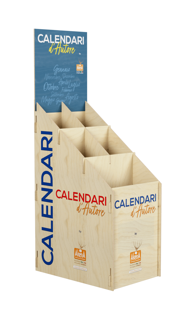 E288 customisable graphics display shelf with ample space ideal for calendars and brochures